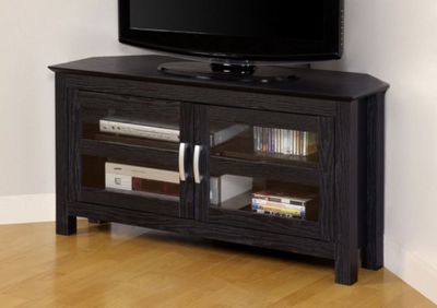 Meuble TV d'angle CASTILLO WALKER EDISON, 2 portes avec vitr…