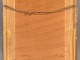 a painting of a wooden frame with a string hanging from it