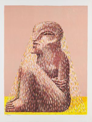 an image of a painting of a woman in a veil