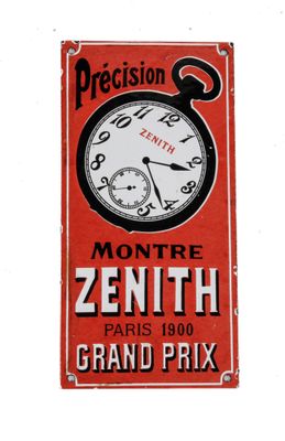 an image of a red sign with a clock on it