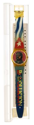 une photo d'une montre sur laquelle figure l'image d'un homme