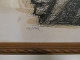 a picture of a drawing of a cat in a picture frame