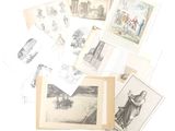 de nombreuses cartes postales anciennes sur un fond blanc