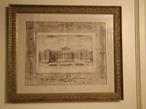 une photo d'une photo d'un bâtiment sur le mur