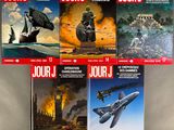 four books on the cover of a series of novels