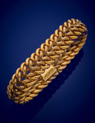 BRACELET souple en métal. Chaînette de sécurité.