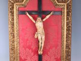 a picture of a crucifix in a gold frame