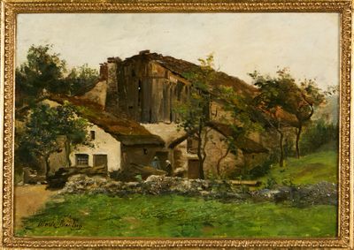 Marie BRODDECK (?-1900) Maison à la campagne