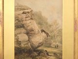 une image représentant un tableau où l'on voit un homme à cheval dans un paysage
