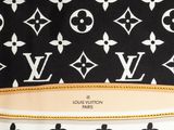 louis vuitton black and white monogram canvas and leather shoulder bag