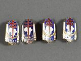 four enamel badges of knights and knights of the order of the knights of england