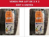 deux photos d'une paire de pneus sur lesquelles figure une étiquette de prix