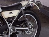 a motorcycle that is parked in a garage