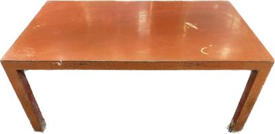 CHINE Importante table rectangulaire en bois laqué rouge et … - Photo 1