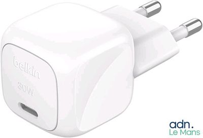an image of a white wall charger with a usb port