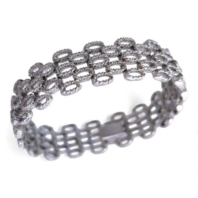 BRACELET en or gris poids 34,2 g long 17,5 cm - Photo 1