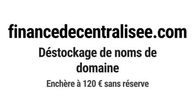 Nom de domaine financedecentralisee.