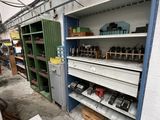 a room with a bunch of shelves filled with assorted items