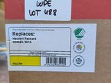 a cardboard box that has a label on it