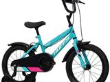 a close up of a child ' s bike on a white background