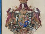 a picture of a coat of arms with a crown on it