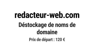 redacteur web com desstockage de nons de domaine