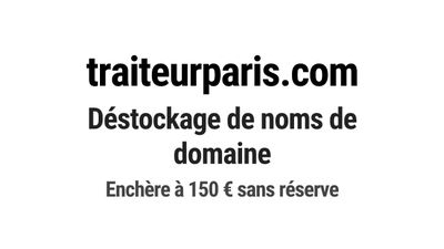 Nom de domaine traiteurparis.com.