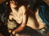 an image of a painting of a naked woman with a knife in her hand