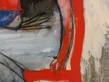 a painting of a woman sitting on a chair
