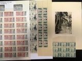 deux pages de timbres et la photo d'un homme à cheval
