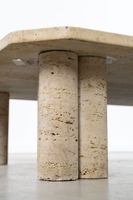 Table basse en travertin, dans le style de Mangiarotti, vers… (photo 4)