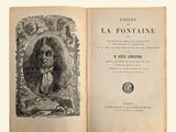 an old book with a picture of a monkey sitting on top of it