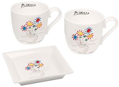 Pablo Picasso Service de porcelaine 3 pièces "Mains avec bou…