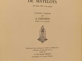 an old book with a black and white image of a coat of arms