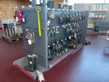 a large display of boots and boots in a store