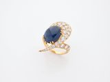 a sapphire and diamond ring
