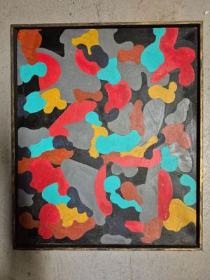 a picture of a painting on the wall of a room