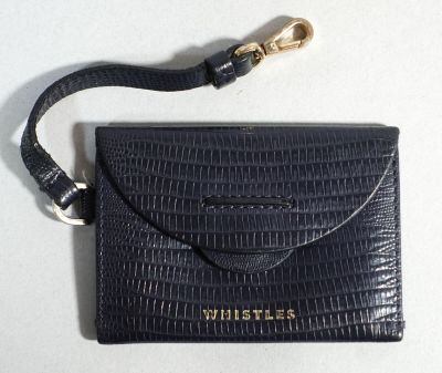 WHISTLES Porte-monnaie en cuir bleu