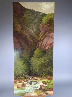 Gaétan MONTAGNEY (1888-1968) Torrent sortant d'une gorge