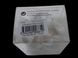 a clear box with a label on it with a barcode on it