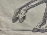 a drawing of a pair of shoes on a piece of paper