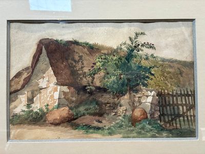 Ecole moderne du XXème siècle Chaumière, Maison et Paysage T…