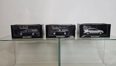 MINICHAMPS : Lot de 3 miniatures en boîte d'origine comprena…