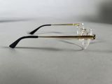 a close up of a pair of glasses sitting on a table