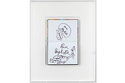 COMBAS ROBERT (° 1957) deux dessins originaux au feutre noir…