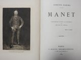 an open book with a drawing of a man in a suit and tie