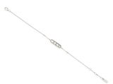 a white gold bracelet with a diamond clasp