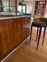Important bar en bois verni de style Art déco (photo 5)