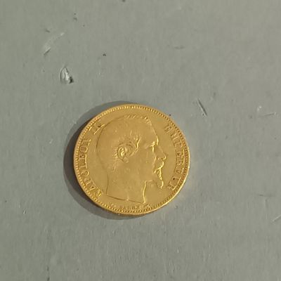 Pièce de 20 francs or Napoléon III tête nue, 1854