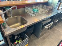 1 plonge en inox 1 bac 180 cm